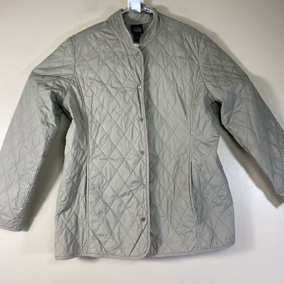 Eileen Fisher Quilted Jacket Womens Size Medium Nylon Shell Lightweight - Picture 1 of 10